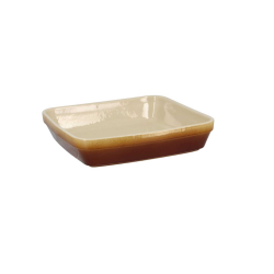 PLAT CARRÉ CANNELLE 25X25CM EN POTERIE