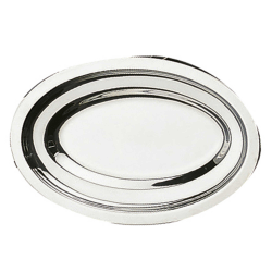 PLAT OVAL UNIE 46X30CM EN INOX