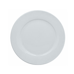 PLAT ROND Ø 30 CM EN PORCELAINE BLANCHE