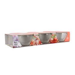 LOT DE 6 COUPELLES TANGO 7CM EN VERRE TRANSPARENT