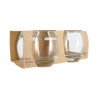 LOT DE 4 GOBELETS FORME BASSE 40.5CL EN VERRE TRANSPARENT