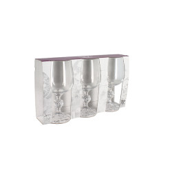 LOT DE 3 VERRES À PIED MATIGNON 23CL EN CRISTALLIN