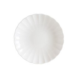 ASSIETTE CREUSE EAST BLANC 25CM EN PORCELAINE