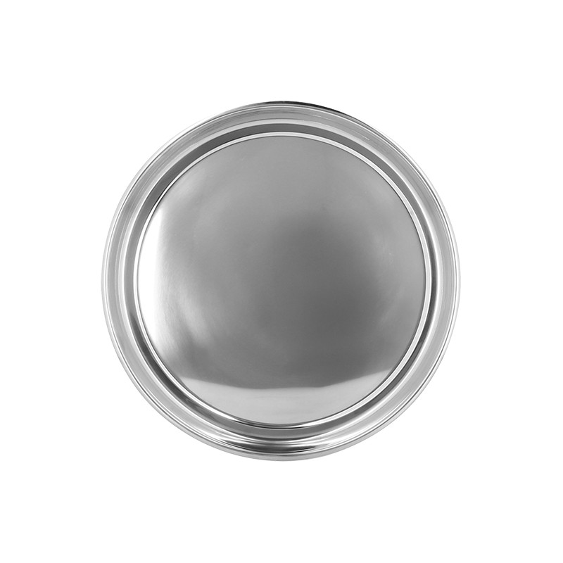 PLATEAU ROND DIAMÈTRE 40CM EN ACIER INOXYDABLE
