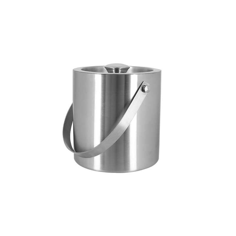 SEAU À GLACE 1.5L EN ACIER INOXYDABLE DOUBLE PAROI AVEC COUVERCLE