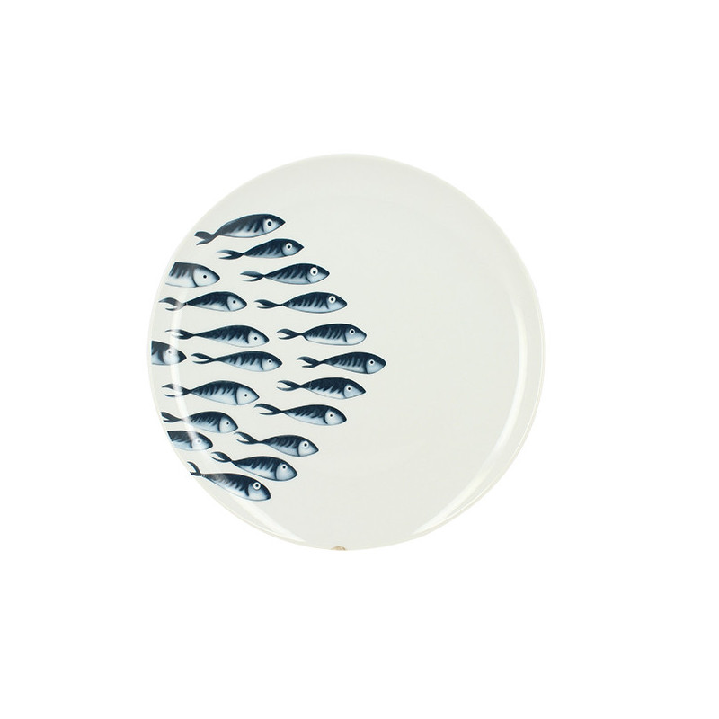 ASSIETTE PLATE PESCARE 26.5CM EN PORCELAINE BLANCHE