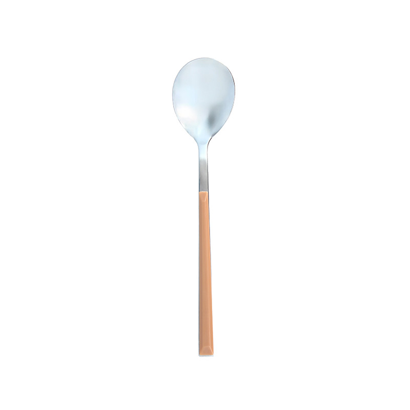 CUILLÈRE DE TABLE COLORAMA 21.5CM EN ACIER INOXYDABLE NOISETTE