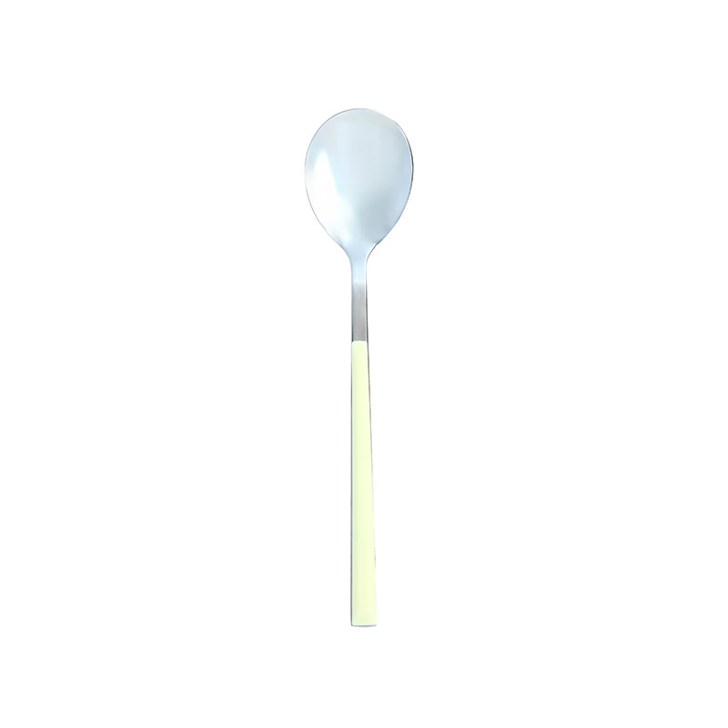 CUILLÈRE DE TABLE COLORAMA 21.5CM EN ACIER INOXYDABLE CRÈME