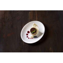 ASSIETTE OVALE MOOVE BLANC 25CM PORCELAINE