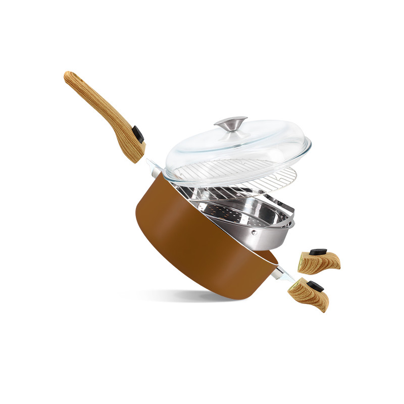 SET CULINAIRE MULTI- USAGE NOISETTE 28CM EN ALUMINIUM RECYCLÉ