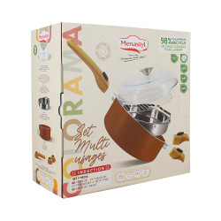 SET CULINAIRE MULTI- USAGE NOISETTE 28CM EN ALUMINIUM RECYCLÉ