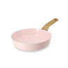 POELE 20CM EN ALUMINIUM RECYCLÉ DE COULEUR ROSE INDUCTION COLORAMA