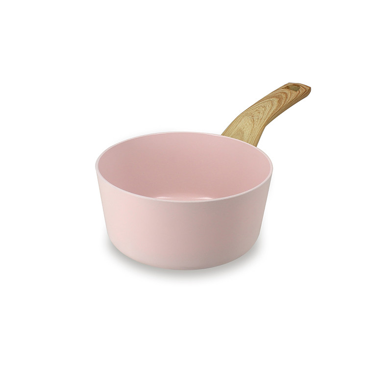 CASSEROLE 16CM ALUMINIUM RECYCLÉ COULEUR ROSE INDUCTION COLORAMA