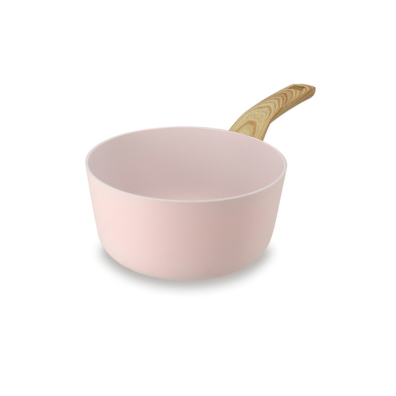 CASSEROLE 18CM ALUMINIUM RECYCLÉ COULEUR ROSE INDUCTION COLORAMA