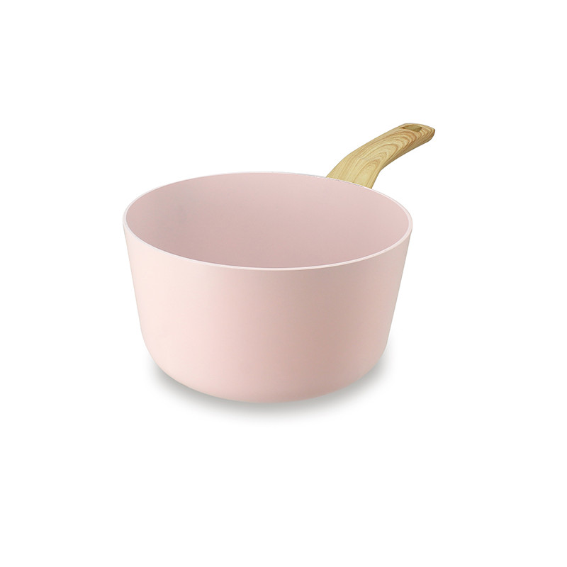 CASSEROLE COLORAMA 20CM EN ALUMINIUM RECYCLÉ ROSE INDUCTION