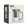 TISANIÈRE KARL 450ML EN VERRE BOROSILICATE ANSE GRAPHITE