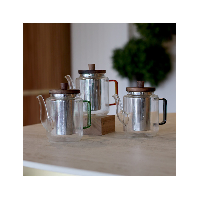 Théière KARL Ambre En Verre Borosilicate 400ml Avec Sa Tasse Assortie - Ogo Living