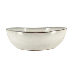 ASSIETTE CREUSE BORAL 21CM EN GRÈS BEIGE