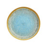 ASSIETTE DESSERT RIVAGE 23CM EN MÉLAMINE BLEU ET JAUNE