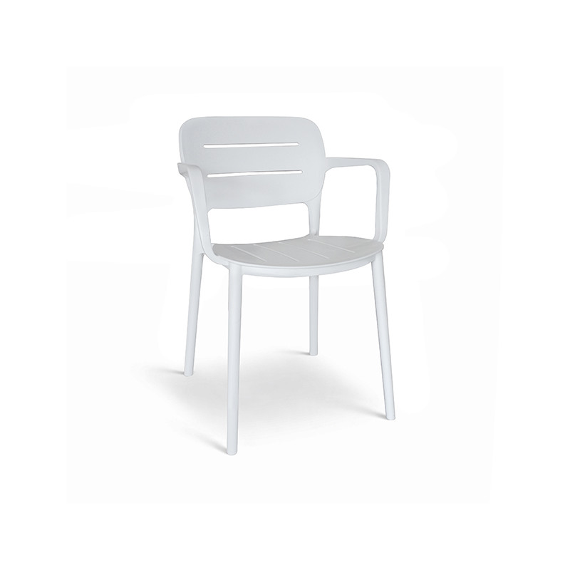 FAUTEUIL DE TABLE EN POLYPROPYLENE BLANC SUNSET
