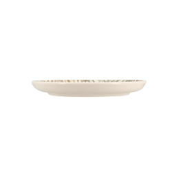ASSIETTE PLATE AMBRE 26CM EN GRÈS MARRON ET BEIGE