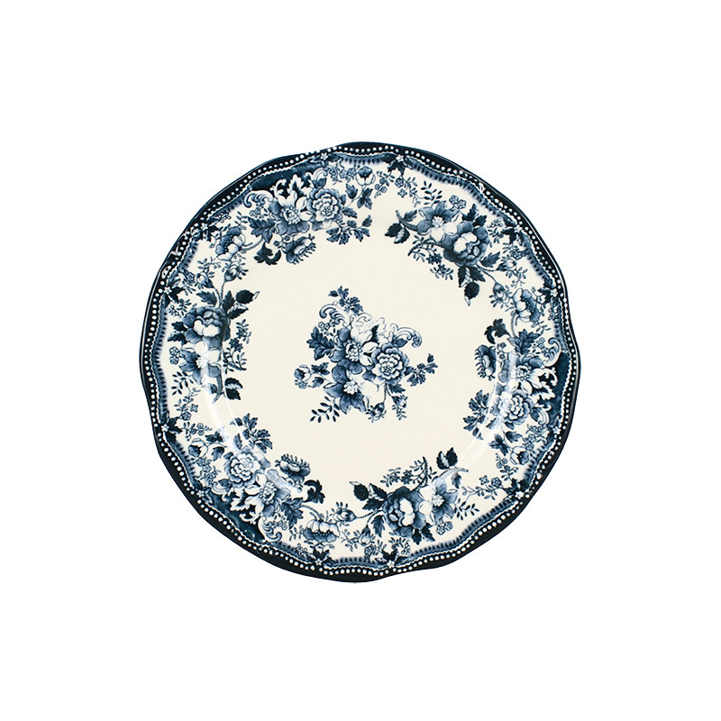 ASSIETTE PLATE FAUSTINE 26CM EN GRÈS BLEU