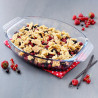 PLAT A FOUR OVALE LETS SHARE EN VERRE 39X27X7CM