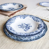 ASSIETTE PLATE FAUSTINE 26CM EN GRÈS BLEU