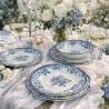 ASSIETTE PLATE FAUSTINE 26CM EN GRÈS BLEU