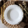 ASSIETTE CREUSE CHARLOTTE 22CM EN GRÈS BLANC
