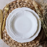 ASSIETTE DESSERT CHARLOTTE 21CM EN GRÈS BLANC