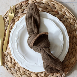 ASSIETTE DESSERT CHARLOTTE 21CM EN GRÈS BLANC