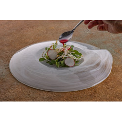 ASSIETTE CREUSE ESTONIA 29CM EN VERRE TRANSPARENT