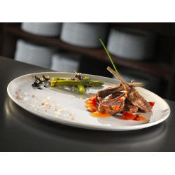 ASSIETTE PIZZA GOURMET 32CM PORCELAINE BLANC