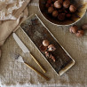 PLAT RECTANGLE VOLCANO 29CM EN PORCELAINE MARRON