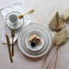 SOUCOUPE CLASSIC FILET OR 15CM EN PORCELAINE BLANCHE