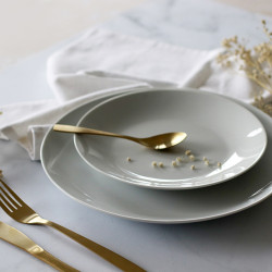 ASSIETTE PLATE METROPOLITAN 21CM EN PORCELAINE BLANCHE