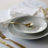 ASSIETTE PLATE METROPOLITAN 21CM EN PORCELAINE BLANCHE