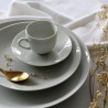 BOITE 6 TASSES+SOUCOUPES METROPOLITAN 10CL EN PORCELAINE BLANCHE