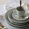 BOITE 6 TASSES+SOUCOUPES METROPOLITAN 20CL EN PORCELAINE BLANCHE