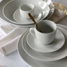 BOITE 6 TASSES+SOUCOUPES METROPOLITAN 20CL EN PORCELAINE BLANCHE