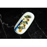 ASSIETTE OVALE BLUE WAVE 34CM EN PORCELAINE
