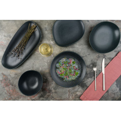 ASSIETTE PATES BANQUET GRAPHITE 28CM EN PORCELAINE
