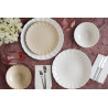 ASSIETTE CREUSE EAST BLANC 25CM EN PORCELAINE
