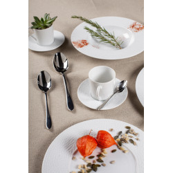 ASSIETTE CREUSE MARTELÉ 23CM PORCELAINE BLANCHE