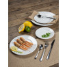 ASSIETTE PLATE KASZUB 24CM EN PORCELAINE BLANCHE