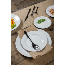 ASSIETTE PLATE KASZUB 24CM EN PORCELAINE BLANCHE