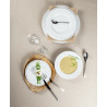 ASSIETTE PLATE 24CM ROMA PORCELAINE BLANCHE