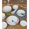 ASSIETTE PLATE 24.5CM UNIVERSAL PORCELAINE BLANCHE