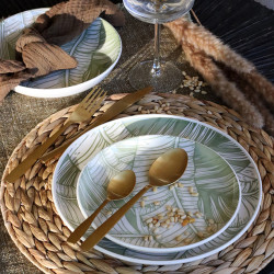 ASSIETTE DESSERT LEAVES...